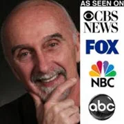 Henry Goudreau portrait with As Seen On media logos for CBS News, FOX, NBC, and ABC