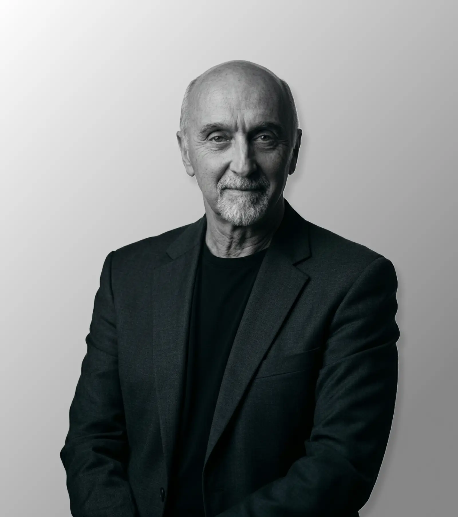Professional black and white portrait of Henry Goudreau, contractor business coach