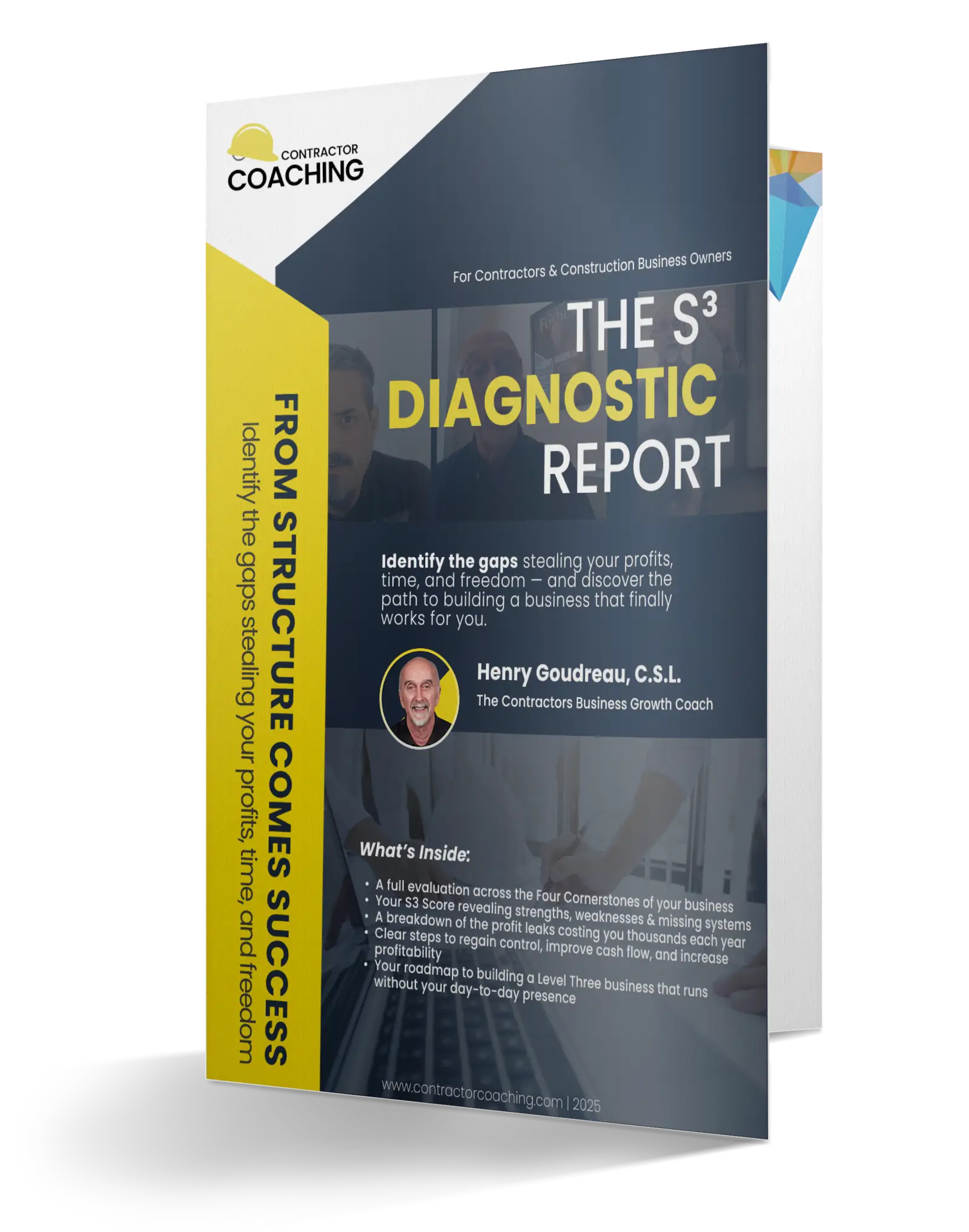 S3 Diagnostic Report cover for construction business assessment by Henry Goudreau
